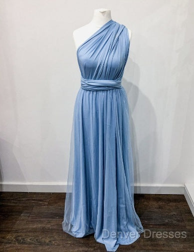 Simple Multiway Infinity Dusty Blue Bridesmaid Dress For Weddings Secondary image