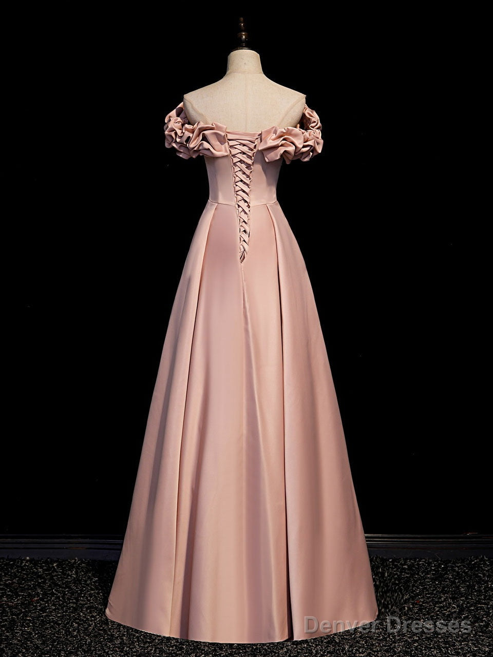 Simple Pink Long Prom Dresses, Pink Formal Graduation Dresses Secondary image