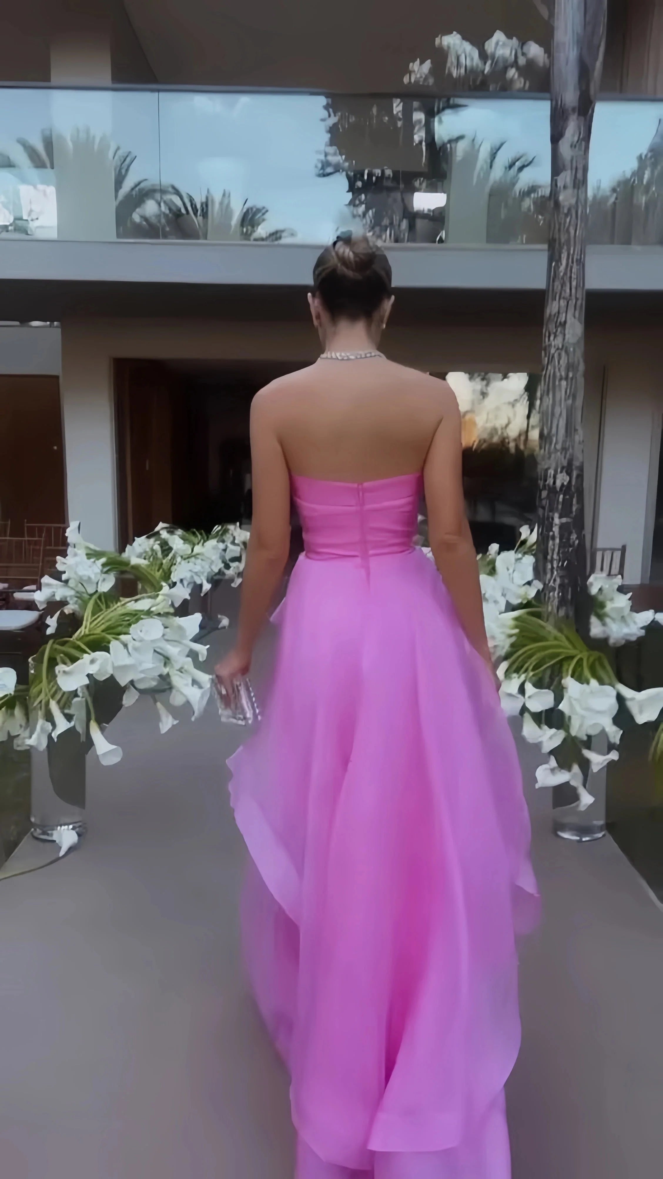 Simple Pink Prom Dress, Modest A-Line Evening Dress Secondary image