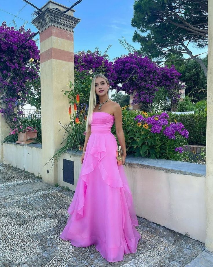 Simple Pink Prom Dress,Modest Evening Dress