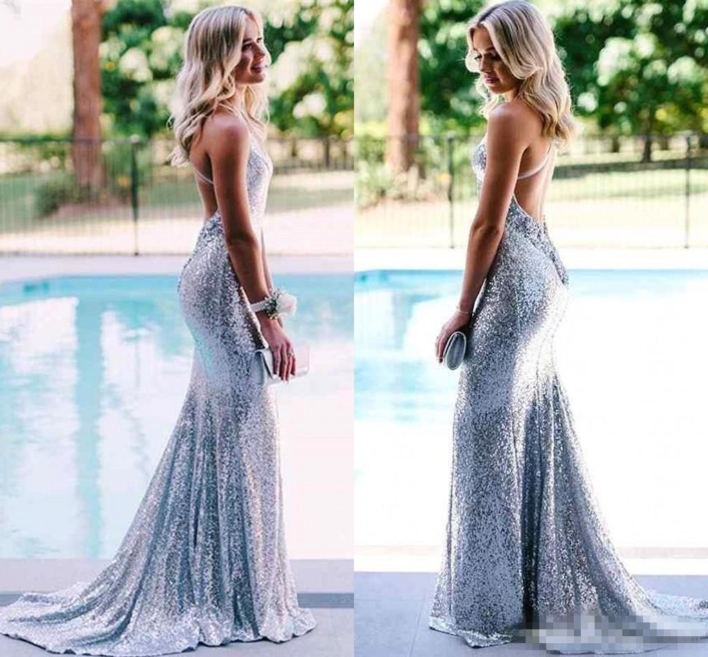 Simple Prom Dress,Sequin Evening Dress Pretty Prom Dress Secondary image