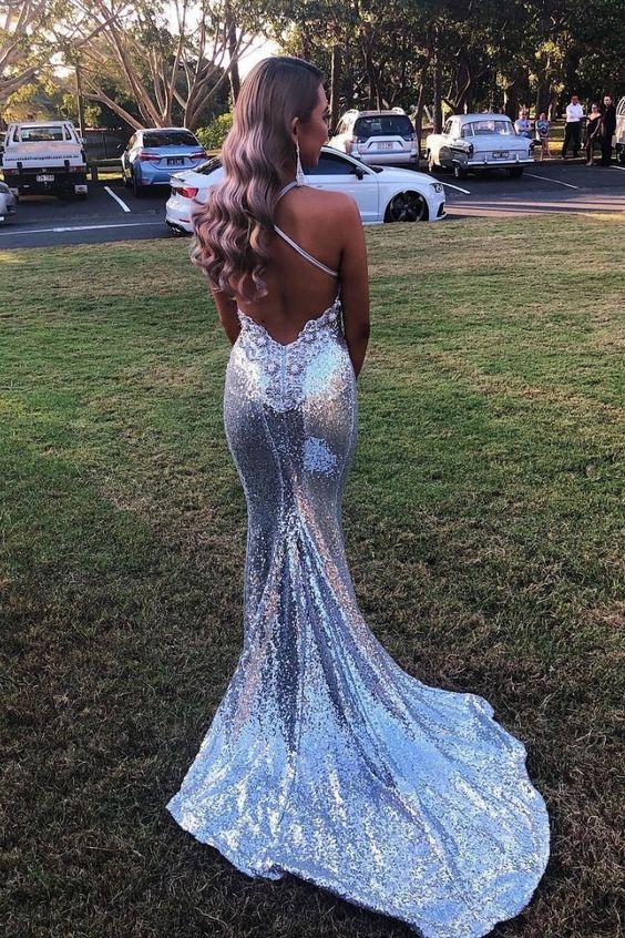 Simple Prom Dress,Sequin Evening Dress Pretty Prom Dress Main image