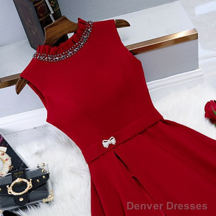 Simple Red Hoco Dress Short Homecoming Dresses Secondary image
