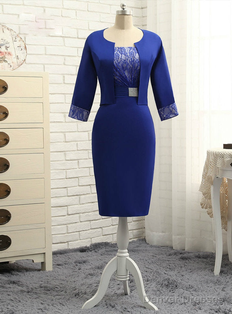 Simple Royal Blue Mother Of The Bride Dresses Sheath With Jacket Main image