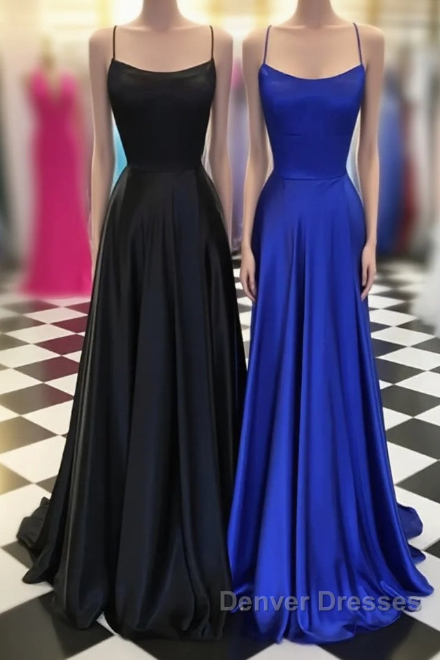 Simple satin long prom Dress, long evening Dress Main image