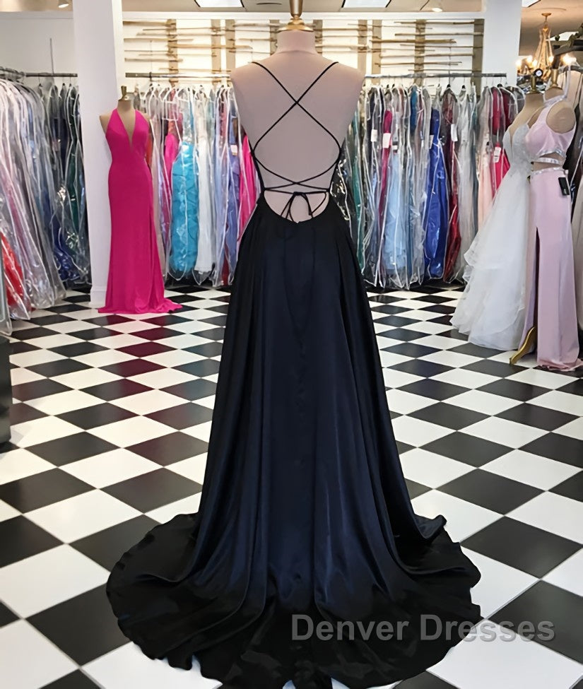 Simple satin long prom Dress, long evening Dress Secondary image