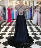 Simple satin long prom Dress, long evening Dress