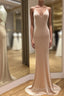Simple Satin V-Neck Empire Mermaid Prom Dress