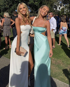 Simple Spaghetti Straps Long Prom Dress Birthday Outfit
