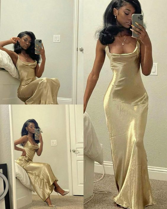 Simple Square Neck Long Prom Dress Party Dress