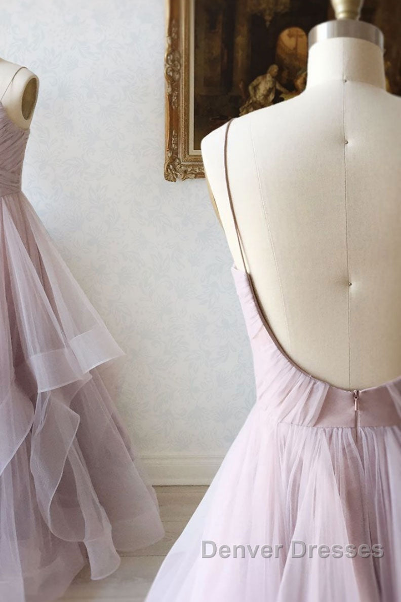 Simple sweetheart neck tulle long prom Dress formal Dress Secondary image