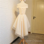 Simple Sweetheart Off Shoulder High Low Party Dress Homecoming Dress, Short Prom Dress