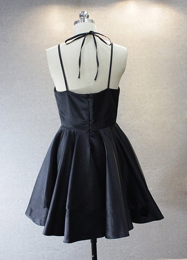 Simple V-Neckline Short Straps Halter Homecoming Dress,Teen Dress, Summer Dress Secondary image