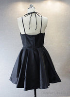 Simple V-Neckline Short Straps Halter Homecoming Dresses,Teen Dress, Summer Dress