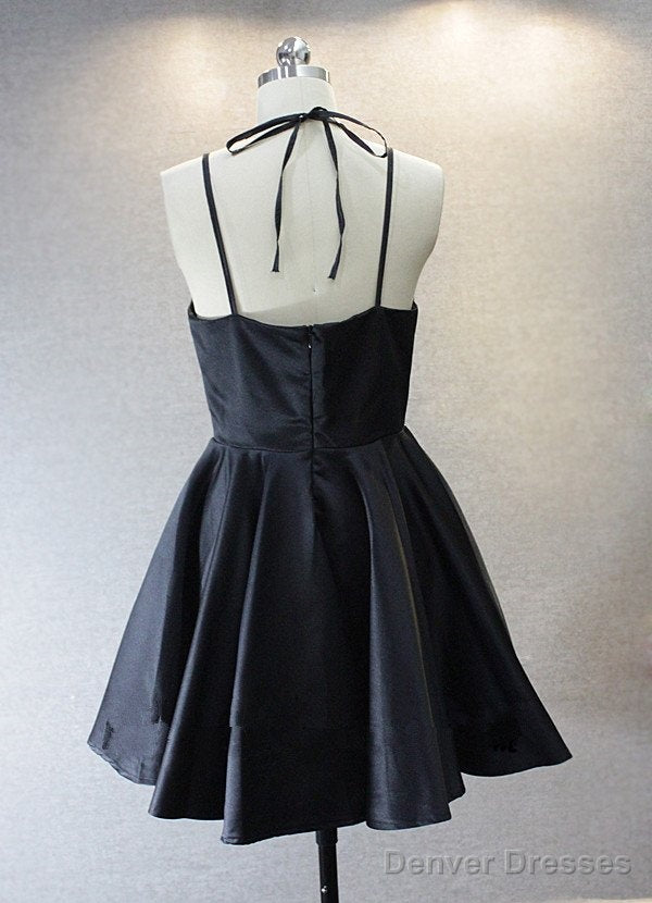 Simple V-Neckline Short Straps Halter Homecoming Dresses,Teen Dress, Summer Dress Secondary image