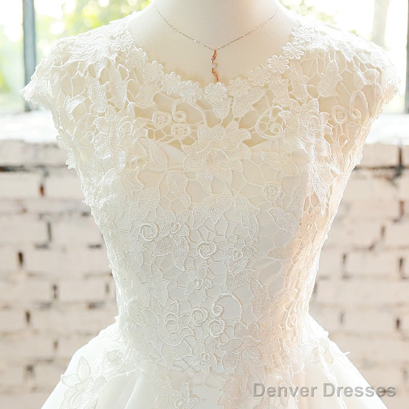 Simple White Cute Lace Short Graduation Dress, Lovely Party Dresses