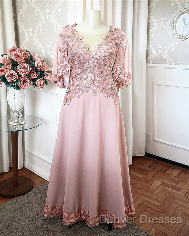 Sleeved Mother Of The Bride Dress With 3D Flowers Secondary image