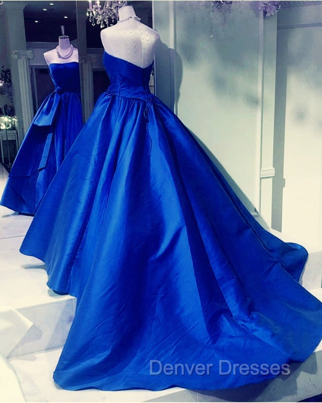 Sleeveless Ball Gown Satin Dress With Bow Sashes Secondary image