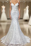 Spaghetti Strap Mermaid Royal Wedding Dress Prom Gown