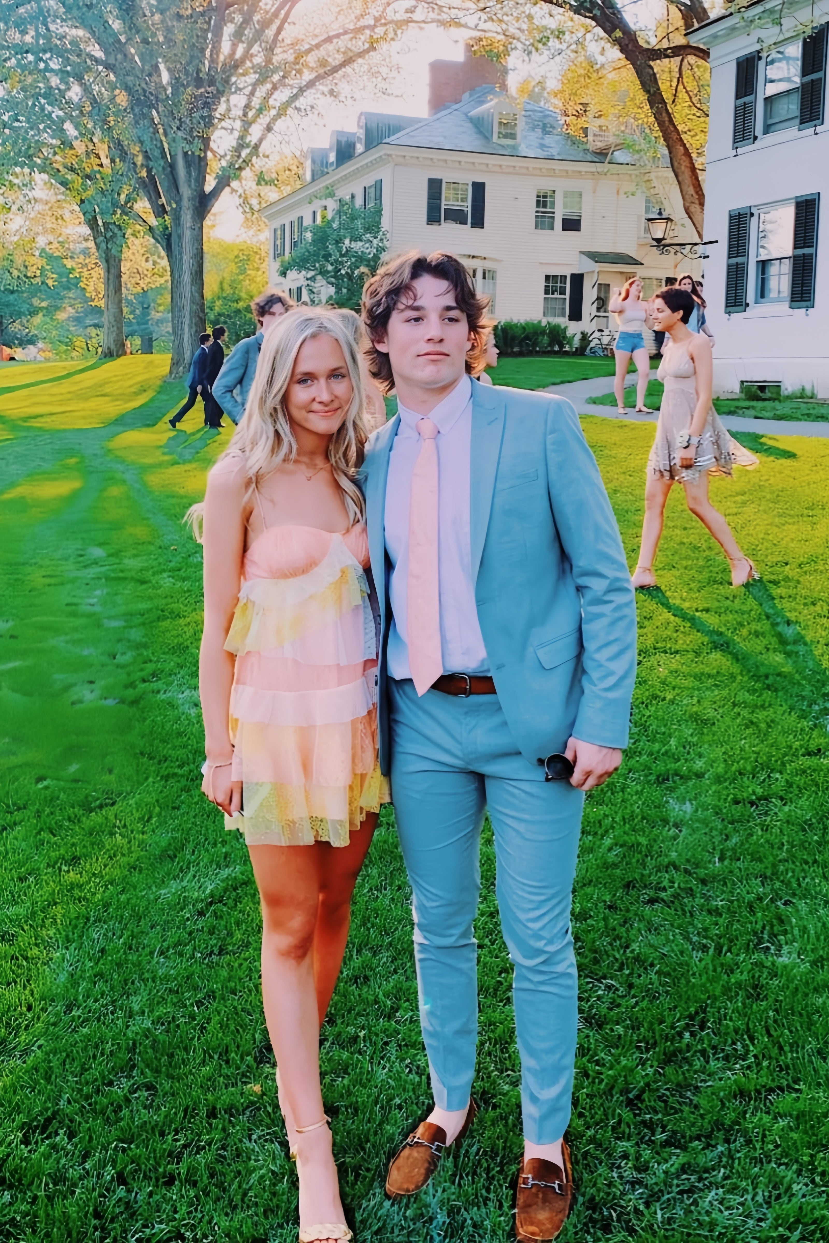 Spaghetti Straps Chiffon Lace Homecoming Dress Mini Prom Dress, Secondary image