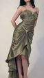 Spaghetti Straps Green Sheath Long Prom Dress