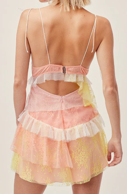 Spaghetti Straps Lace Homecoming Dress Mini Prom Dress