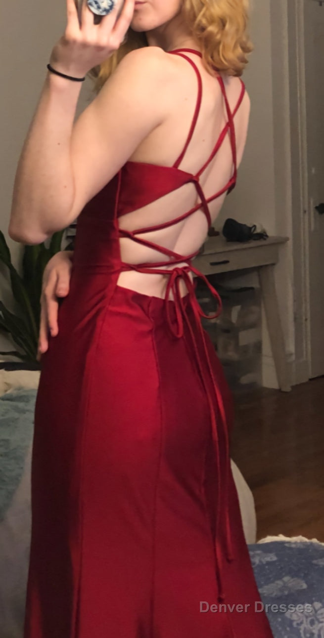 Spaghetti Straps Mermaid Long Prom Dress,Unique Formal Dresses Main image