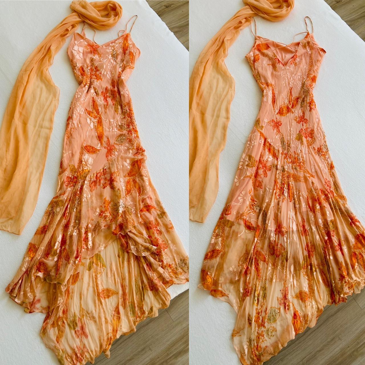 Spaghetti Straps Orange A-Line Dress Prom Dress Secondary image