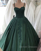 Spaghetti Straps Quinceanera Dress Sweetheart Ball Gown Lace Beaded