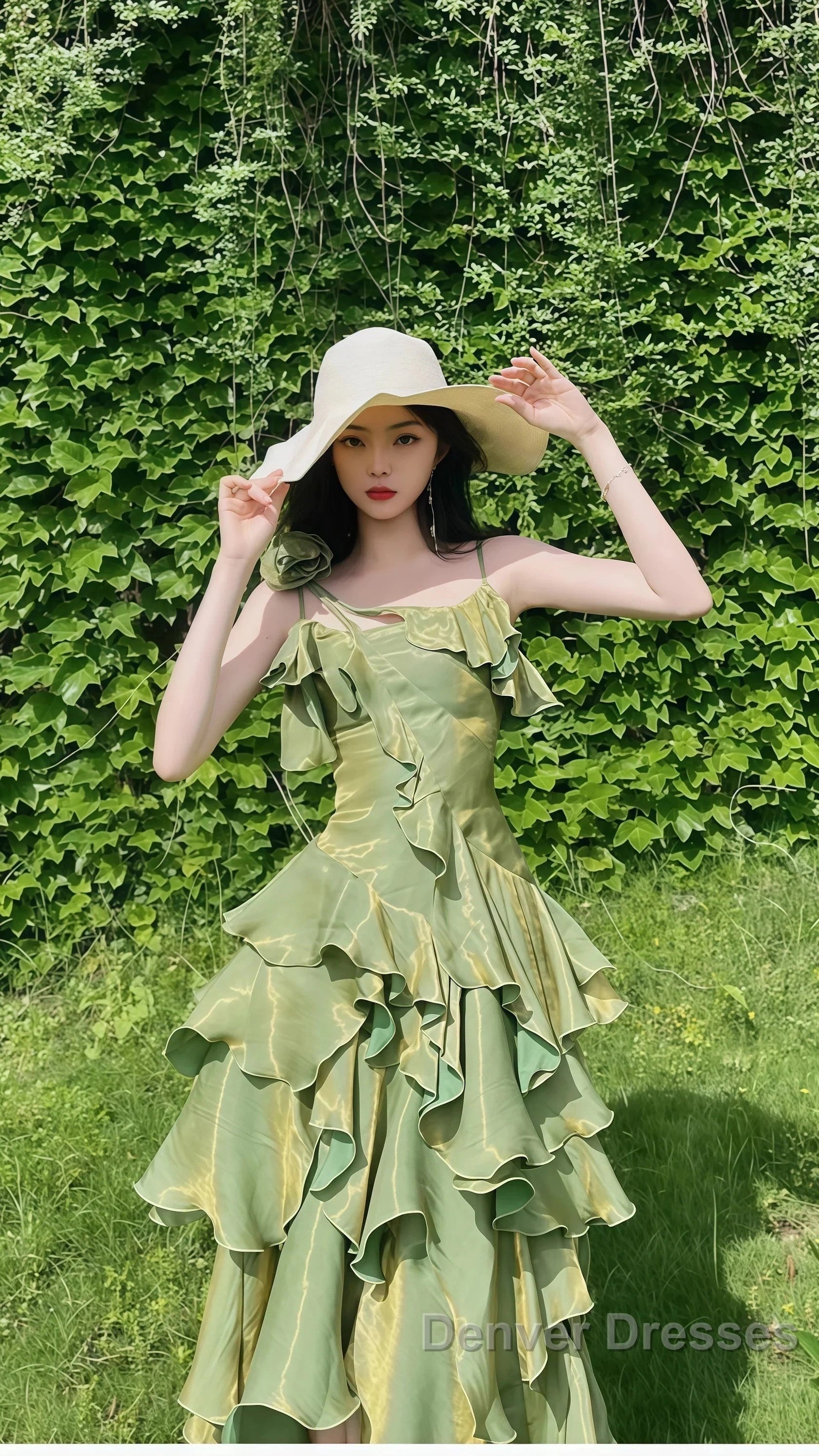 Sparkle Ruffle Prom Dress Causal Birthday Dress Dance Party Dress
