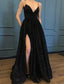 Neck A Line Full Length Evening Dress