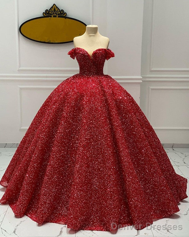 Sparkly Ball Gown Off The Shoulder Dresses Main image