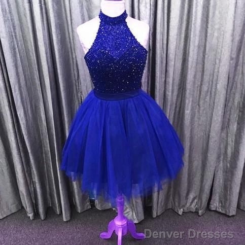 Sparkly Beading Halter Tulle Homecoming Dress Main image