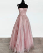 Sparkly Corset Prom Dress Long Sweetheart Spaghetti Straps