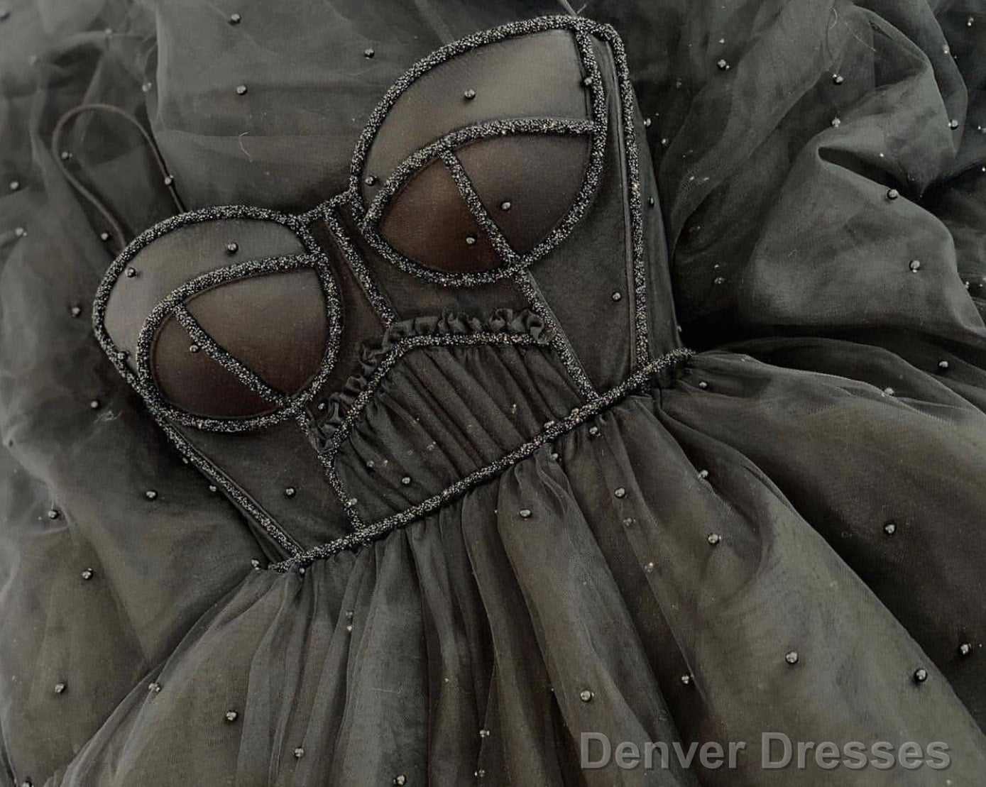 Sparkly Long Prom Dress With Beading ,School Dance Dresses ,Fashion Winter Formal Dress Secondary image