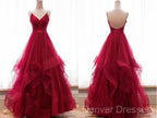Sparkly Prom Dress V Neckline, Long Homecoming Dress, Formal Dress