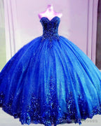 Sparkly Quinceanera Dresses Ball Gown Sweetheart Embroidery