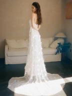 Strapless A Line White Sequin Long Prom Dress Formal Party Dress