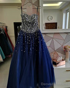 Strapless Bodice Corset Tulle Ball Gowns Prom Dresses Sequin Beaded
