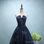 Strapless Long Tulle Ball Gowns Evening Dresses With Sequins