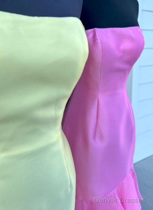 Strapless Mermaid Long Prom Dress with Chiffon Ruffle Skirt Secondary image