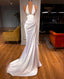 White Prom Dress, Sexy Prom Dress, Long Evening Dress