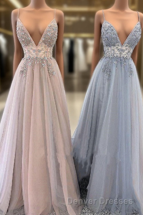 Straps A-Line Beading Rose Wood Prom Dress with Crystal Main image