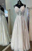 Straps A-Line Open Back Tulle/Lace Wedding Dress
