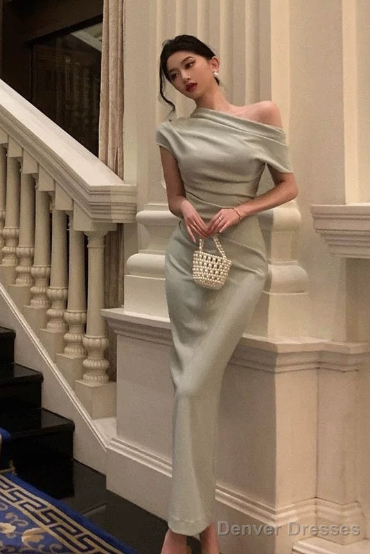 Stunning Mermaid Off The Shoulder Light Green Date Night Dress Prom Dresses Birthday Outfit