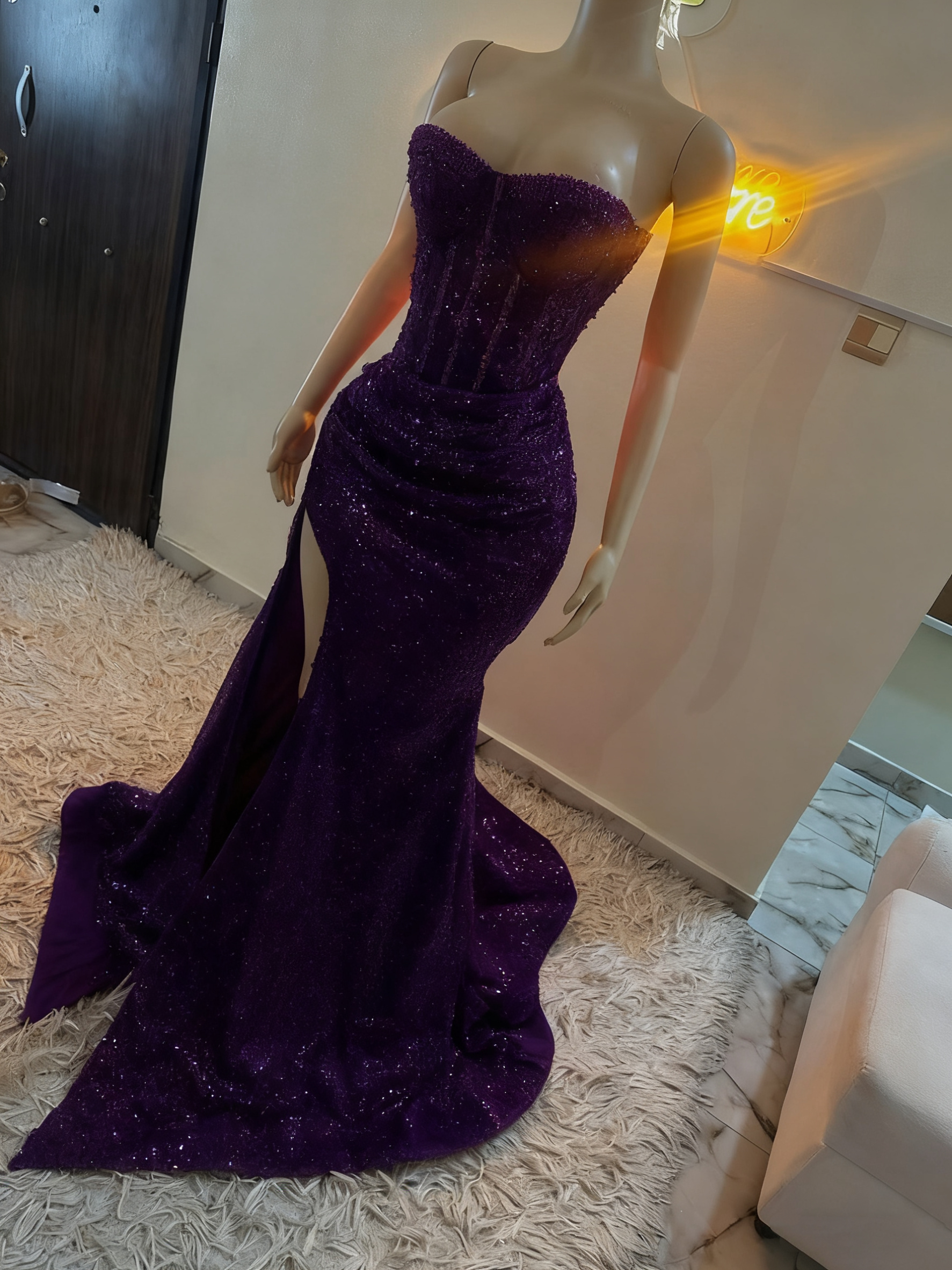 Stunning Mermaid Sweetheart Red Slit Sequin Prom Dress Inspiration Prom Dress Princess Graduation Dress