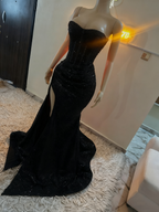 Stunning Mermaid Sweetheart Red Slit Sequin Prom Dress Inspiration Prom Dress Princess Graduation Dress