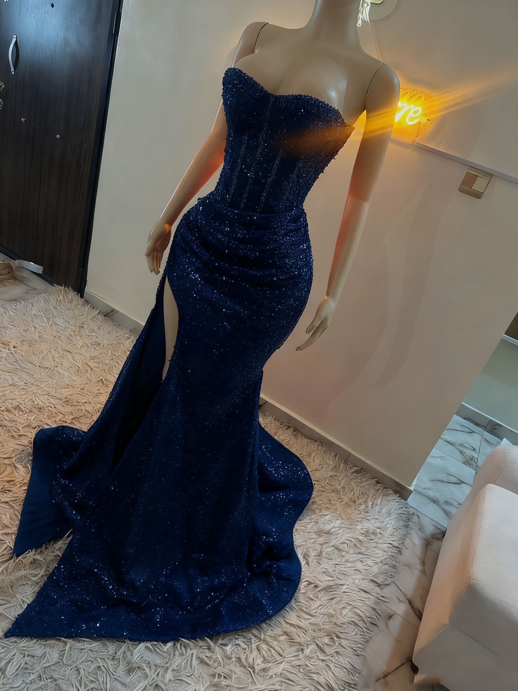 Stunning Mermaid Sweetheart Red Slit Sequin Prom Dress Inspiration Prom Dress Princess Graduation Dress
