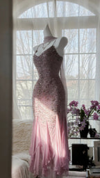 Stunning Purple Chiffon Beaded Prom Dress