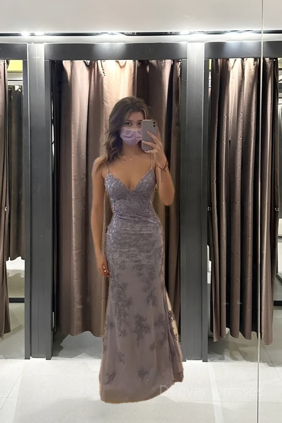 Stunning Spaghett-Straps Mermaid Prom Dress Straps With Lace 22th Birthday Outfit Secondary image